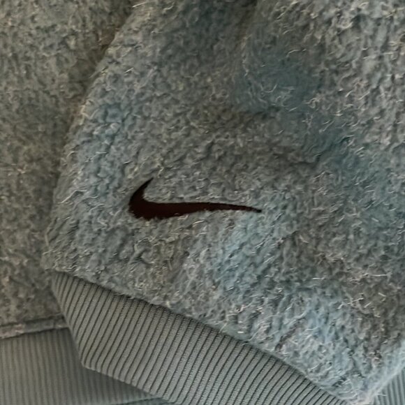 NIKE Therma Fleece Cowl Neck Sweatshirt Teal - Picture 8 of 12